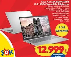 ASUS X515EA-BQ945W03 İ3-1115G4 TAŞINABİLİR/DİZÜSTÜ BİLGİSAYAR LAPTOP ASUS X515EA-BQ945W03 İ3-1115G4 TAŞINABİLİR/DİZÜSTÜ BİLGİSAYAR LAPTOP